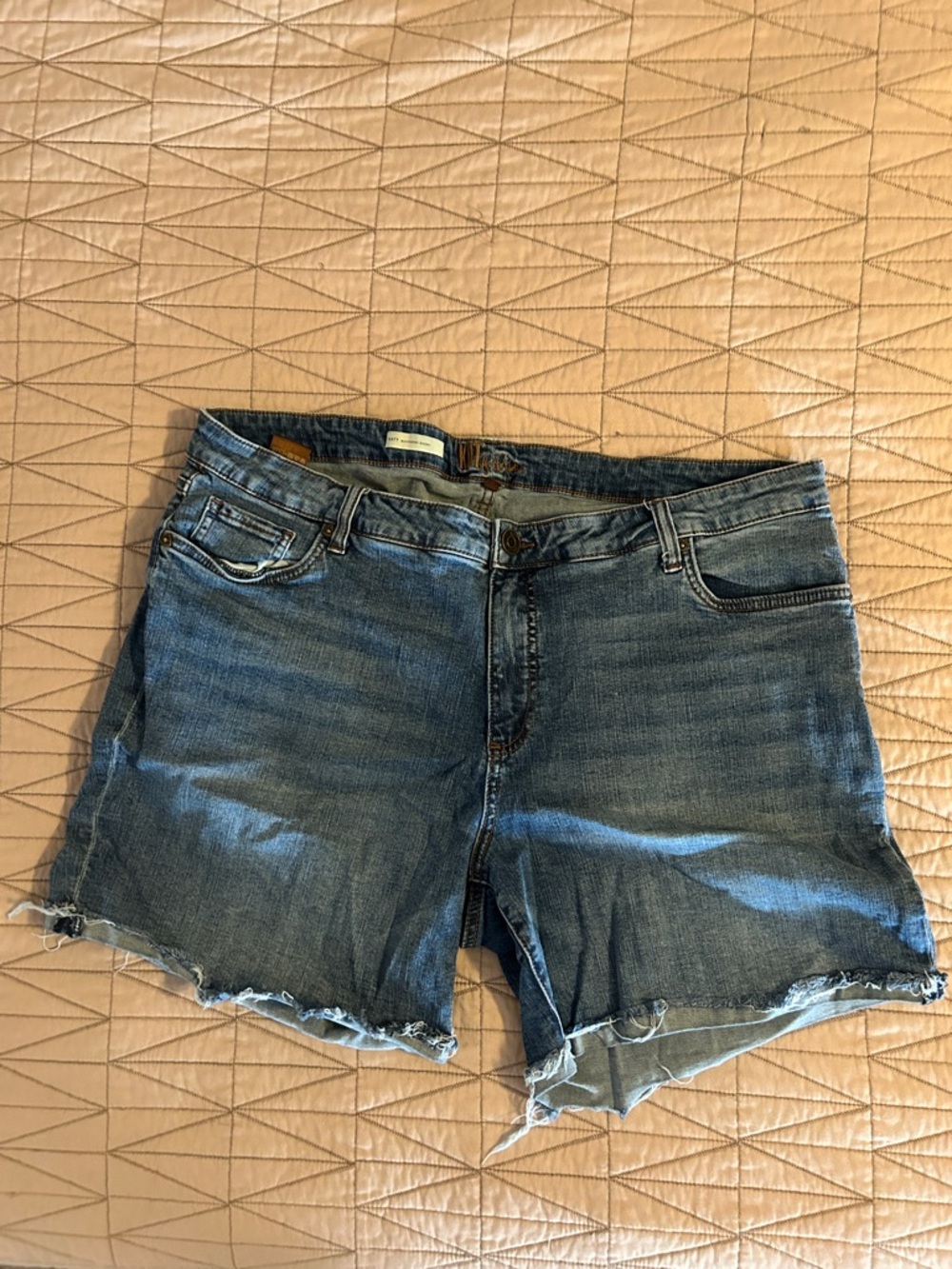 Kut from the Kloth Distressed Blue Denim Cutoff Shorts
